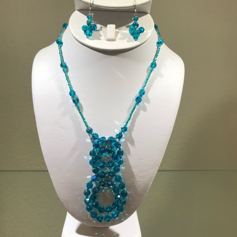 Swarovski double drop necklace